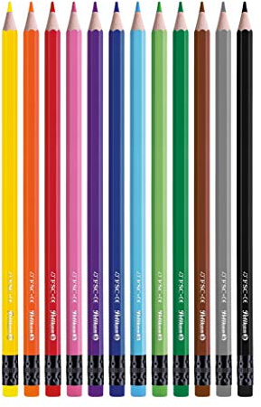 Pelikan 700689 radierbare Buntstifte (sechskant) 12 Stück