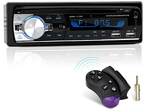 Autoradio Bluetooth, CENXINY 1 DIN Radio Voiture Récepteur avec Lecteur MP3 WMA FM Télécommande, Deux USB Port,Main Libre Stéréo 4 x 65W Soutien iOS, Android (Non RDS/CD)