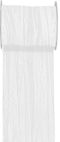 Unbekannt 15m Fripe TAFT 100mm Tischläufer Weiß Tischdeko Hochzeit Kommunion Konfirmation