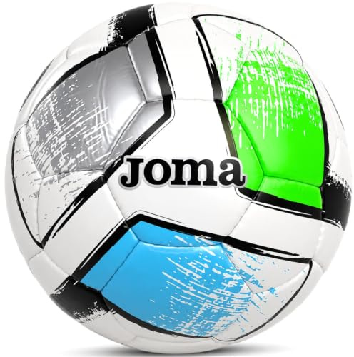 Joma Dali II Ball 400649211, Womens,Mens Footballs, White, 5 EU