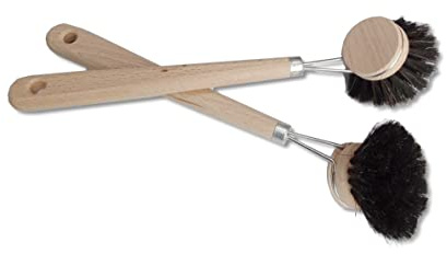 Schulz - Für den Menschen & Sein Haus! - Spülbürsten - Rosshaar - Holz - Kopf 40mm - 2er - Top Qualität!