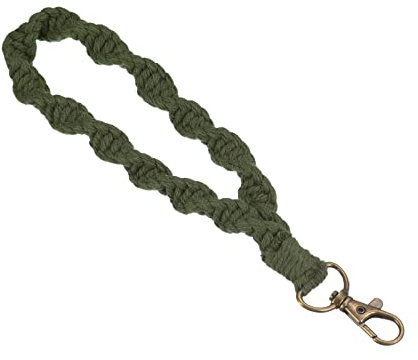 PATIKIL Polso Cordino per Chiavi, Intrecciato Intrecciato Portachiavi Polsino Portachiavi Mano Polso LanIarde, Verde