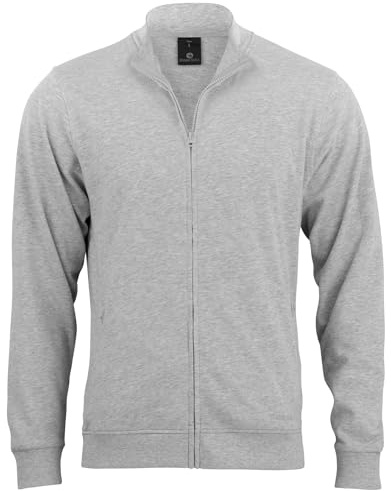 STARK SOUL Sweatjacke BLANK, mit Stehkragen, Reißverschluss und 2 Schubtaschen | French Terry