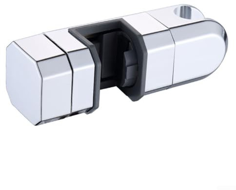 HEIBTENY Soporte universal para alcachofa de ducha de 15 mm a 30 mm de cromo, ajustable, rotación de para 360°, diseño antideslizante (plata)
