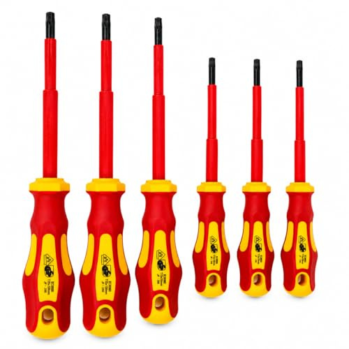Tournevis Torx VDE TX8,9,10,15,20,25 isolé 1000 V