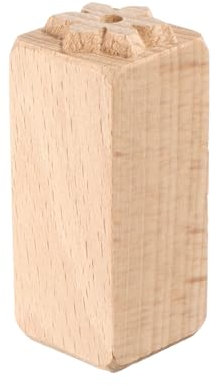 QUARKZMAN Tampon en Bois Carré pour Aliments de 0,8 de Diamètre et 2 de Longueur, Motif Floral pour Biscuits, Gâteaux et Desserts