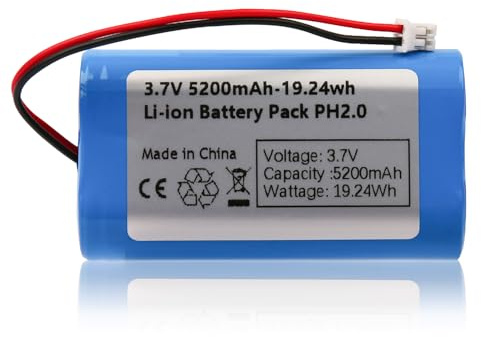 3,7 V 5200 mAh wiederaufladbarer Lithium-Ionen-Akku mit PH2.0-Anschluss