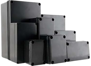 AIRUIXI Boîte de dérivation Boîte de jonction Ignifuge Boîte extérieure Boîtier de Machines industrielles en Plastique Ignifuge Noir Boîtier en Plastique ABS(200x200x95mm)