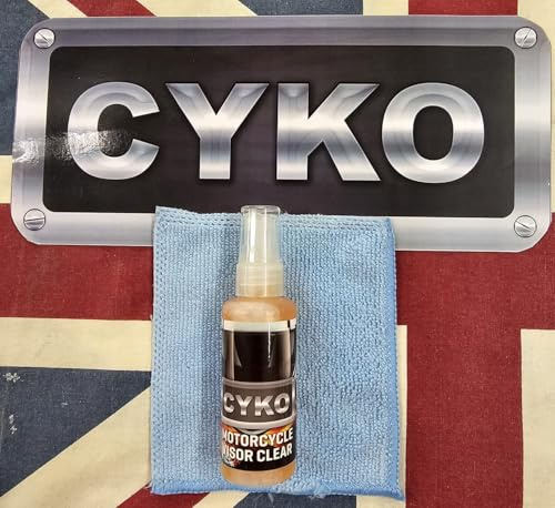 CYKO Motorcycle Helmet Visor Cleaner Kit with Microfiber Cloth