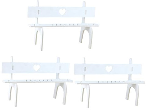 Alasum Miniatur Puppenstuhl Für Langbeinpuppen 3 Stück Dekorativer Hocker Für Schreibtisch Stabil Vielseitig Einsetzbar Puppendekoration
