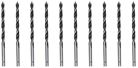 Foyscr Lot de 10 forets à bois de 4 mm, forets à bois, bord de coupe de 4 mm, acier au carbone professionnel, perçage propre et efficace