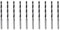 Foyscr Lot de 10 forets à bois de 4 mm, forets à bois, bord de coupe de 4 mm, acier au carbone professionnel, perçage propre et efficace