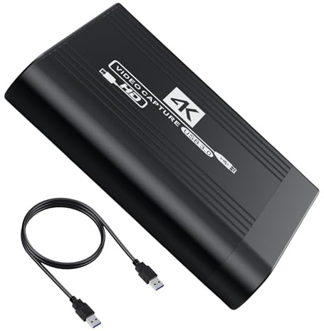 WOURRD Videoaufnahmekarte 1080P 4K 60fps Für Reibungsloses Streaming Und Aufzeichnen Von Twitches Live Übertragungen Und Mehr