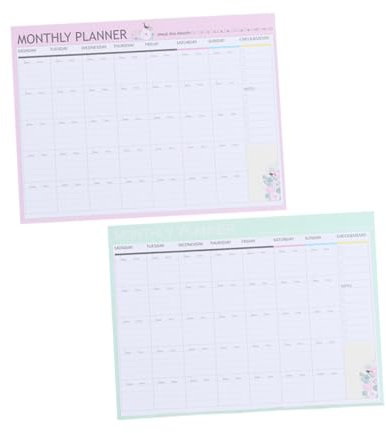 SHOWERORO Planer Notizbuch Wochenplaner Undatiert Zeitmanagement Block A4