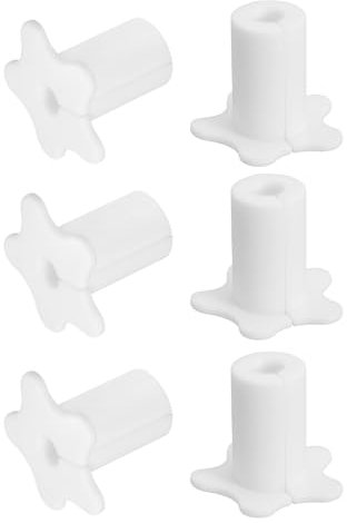 QUARKZMAN 6pz Passacavi per Foro da 5/8 Pollici nel Muro, Kit di Instradamento Cavi in Silicone Accessori Anti-Scivolo per Passaggio Cavi da Parete per Cavi Ethernet (Bianco)