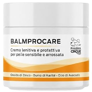 PHARMACINQUEPET Crema Prurito Cane e Arrossamenti – Crema Lenitiva per Pelle Sensibile e Cute Irritata – Idrata e Protegge – 50 ml Balmprocare