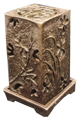 LONDAEE Antique Collection Brûleur d'encens en alliage d'orchidée prune en bambou chrysanthème Décoration d'intérieur