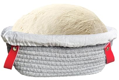 Canastas De Fermentación Para Pan, Cuenco Fermentador Con Revestimiento, Contenedor Utensilios Repostería, Recipiente Cuerda Algodón Para Cocina Y Almacenamiento
