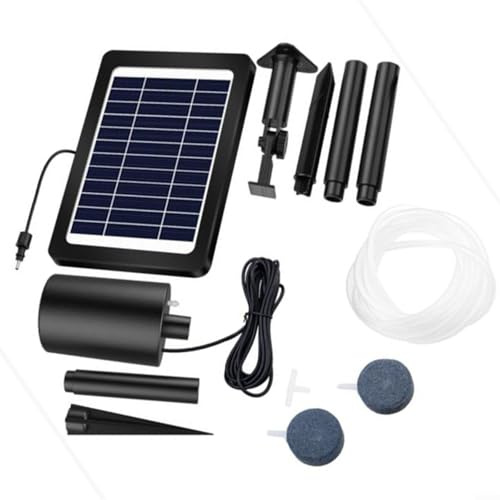 Advokingtap Oxygénateur de pompe à air solaire 6 V 3 W pour bassins à poissons, petit jardin, piscine, eau extérieure
