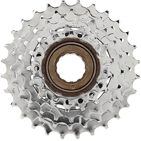 5 Speed Bike Flywheel, 14T - 28T Screw Rings Bicycle Rear Multistage Freewheel Multiple Speed Cassette Sprocket Replacement Accessory for Mountain Bike Gear