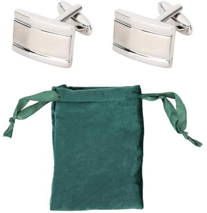 Bouton De Manchette Homme Argenté Élégant Accessoires De Mode Cadeau Homme Pour Mariage Affaires Anniversaire