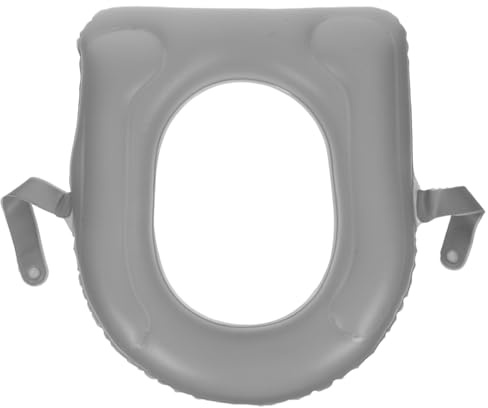 ibasenice Aufblasbare Sitzfläche für Toilettensessel mit Saugnapf Toilettenerhöhung für Senioren und Rutschfeste Tragbare Wc sitzerhöhung für Drinnen und Draußen Leichtes PVC 17.7X15.4X3.9 Zoll