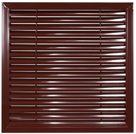 Nexarelle Aluminum Air Vent Grille, 15 x 15 Inch(Duct Opening) Exhaust Vent Cover Louvered Vent Grill for Wall Door Ceiling Cabinet Wardrobe Radiator Heating System, Burgundy