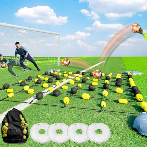 2×1,6 M/2,8×2 M Ball-deflektor, Boden-Matrix Ball-deflektor, Torwart Trainingsgerät Mit 4 Wasserbeuteln, Unvorhersehbares Reflex-trainingsset, Für Reaktionsgeschwindigkeit, Ballkontrolle