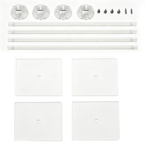 AUNMAS 4-pack Akryl Bordsballongställ, återanvändbar Ballonghållare med Bas för Bordsdekorationer, Festdekorationer (40 cm bas)