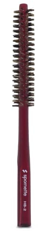 Spornette Mini Styler Boar Bristle .75 inch Round Brush (#HB-2) for Blowouts, Volume, Styling, Finishing, Curling & Setting Short, Curly, Wavy, Straight, Thick, Normal or Thin Hair on Men & Women