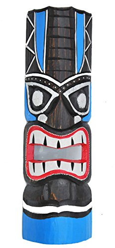 Interlifestyle Tiki Wandmaske aus Holz zum Aufhängen 50cm schöne Wohnraumdeko Wandmaske