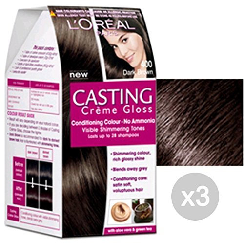 Set de 3 CASTING Creme Gloss 400 Castano. Teinture et couleur pour cheveux