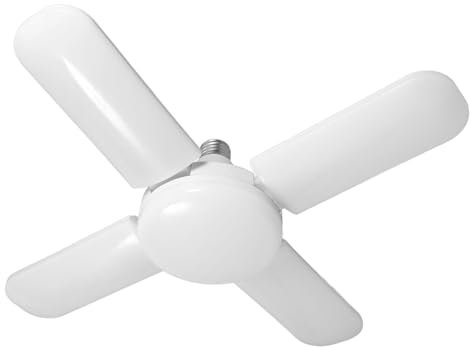 Uonlytech 60w Luce Led Pieghevole Luce Bianca Fredda Design a 4 Lame Angolo Regolabile Gradi Per Garage e Stanza