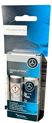 Mercedes-Benz Lackstift-Set für Karosserie, zweifarbig, Original 792, Silber, Metallic