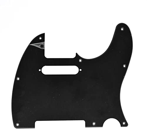 Dopro Northwest Guitars Plektrumschutz im Tele-Stil, mit Pickup-Befestigungsschraubenlöchern für Tele/Telecaster, mattschwarz, 1-lagig