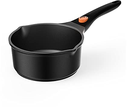 HMTE Olla de Leche Antiadherente de Piedra Maifan, Olla de suplemento de Alimentos para bebés, Olla de Cocina de inducción, Olla para Horno, Bandeja para Hornear, Olla con Mango extraíble