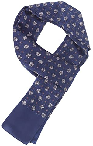 WANYING Edler Seidenschal für Herren 100% Seide 11 Momme Herrenschal Schaltuch Doppelseite für Frühjahr Sommer Herbst Casual Business 155×26cm