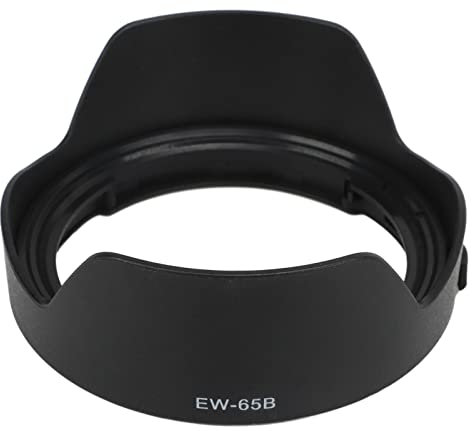 Cyrank Paraluce da 50 Mm, Paraluce a Fiore di Tulipano per Fotocamere DSLR RF50mm F1.8 Nero EW 65B