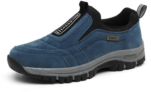 ACosySch Chaussure de Marche Homme sans Lacets Baskets de randonnée en Plein air Chaussures de randonnée à Enfiler pour Homme Chaussures orthopédiques Chaussures légères pour Le Travail