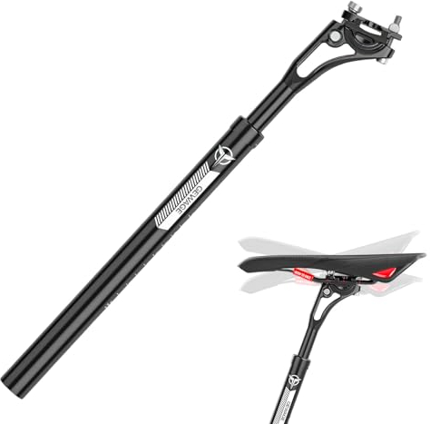 WingFly Fahrrad Sattelstütze, Federsattelstütze mit 27,2/30,9/31,6 x 400 mm Durchmesser, Sattelstütze Gefedert aus Aluminiumlegierung für E-Bike, MTB, Downhill, Trekking Citybike (27.2)