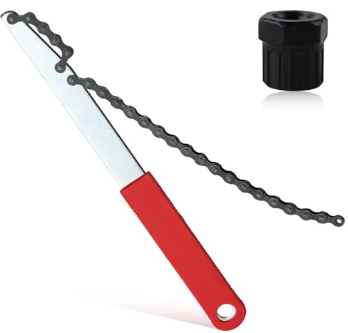 LEONTOOL Bike Cassette Removal Tool, Bike Freewheel Removal Tool Chain Whip Bike Tool, Cassette Lockring Removal Wrench Cassette Lockring Nut Tool Sprocket Remover for MTB Bikes with 8,9,10 Speed