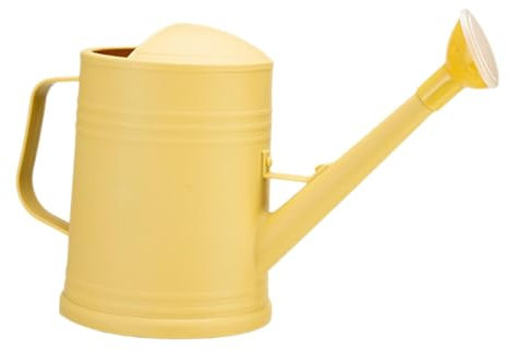 F Fityle Regadera para Plantas Regadera para Flores Regadera Decorativa de 2 l Ligera de Boca Larga Regadera para Plantas de Interior y hogar, Amarillo