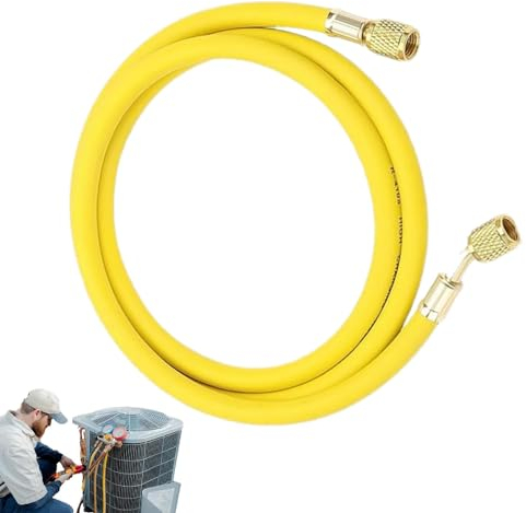 Kältemittel-Fluor-Füllrohr, 152,4 cm Gummi-Fluor gefüllte Füllung, Klimaanlagen-Ladeschlauch, Kältemittel-Recharge Schlauch, Messing und Gummi