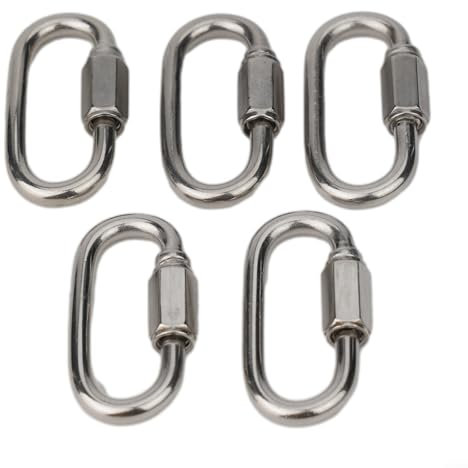 Grillete de reparación de cadena de acero libre de óxido, conector de correa de enlace rápido para accesorios de cinturón (M5)