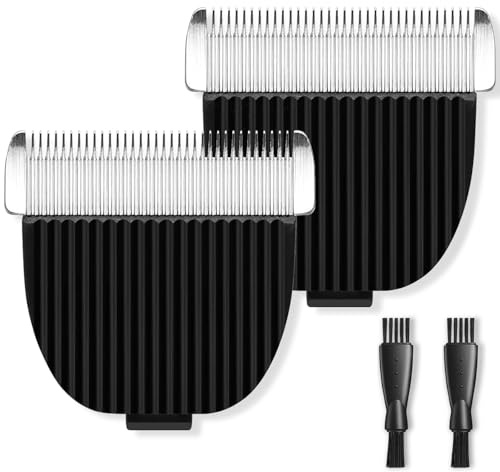 wotdmu 2 Pack Pet Grooming Replacement Blades for ONEISALL Dog Grooming Kit, Low Noise Pet Clipper Replacement Blades Compatible with ONEISALL Dog Clippers, Cleaning Brush, Black