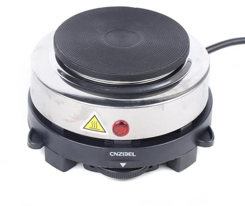 CHIMHOON Mini fornello elettrico, piano cottura da campeggio, piano cottura singolo, 500 W, portatile singolo, piano cottura, per tè, caffè, cucina, piastra di riscaldamento singola