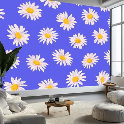 Generico Murales da Parete Premium 3D Stile Semplice Arte da Parete Straordinaria, Acquerello Fiori Carini Carta da Parati Fotografica di Alta Qualità per Soggiorno e Camere da Letto 200 x 140 cm