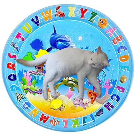 Wasser-Teaser für Katzen: Sensorisches Katzenstreukissen, Kühlspielzeugoberfläche, interaktive Spieldecke | Bereicherung des ergänzenden Werkzeugs