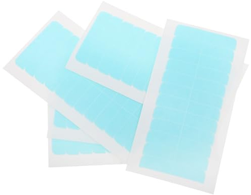HAMPPLIES Ruban Adhésif Double Face pour Perruques 5 Feuilles PU sans Trace Adhésif pour Dentelle Capillaire Forte Adhésion Doux pour Cuir Chevelu Bande Adhésive Extensions Cheveux