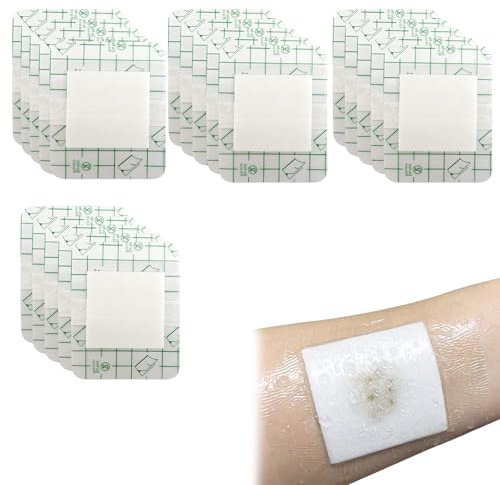 GWEOR 30 Impermeables de Ducha con Algodón Absorbente, Apósitos Transparentes y Transpirables para Heridas, Vendaje Adhesivo para Postoperatorio y Natación, 4 Tamaños Surtidos